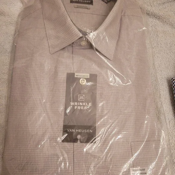 men's van heusen regular-fit ultra wrinkle free dress shirt Van Heusen Van Heusen Regular Fit Ultra Wrinkle Free Stretch FLEX Solid main image 1